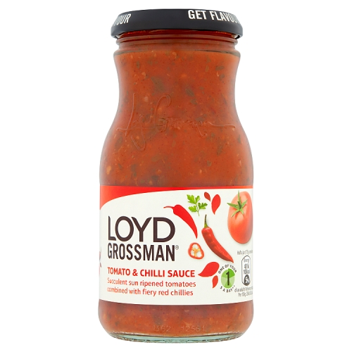 Loyd Grossman Tomato & Chilli Sauce 350g pack shot