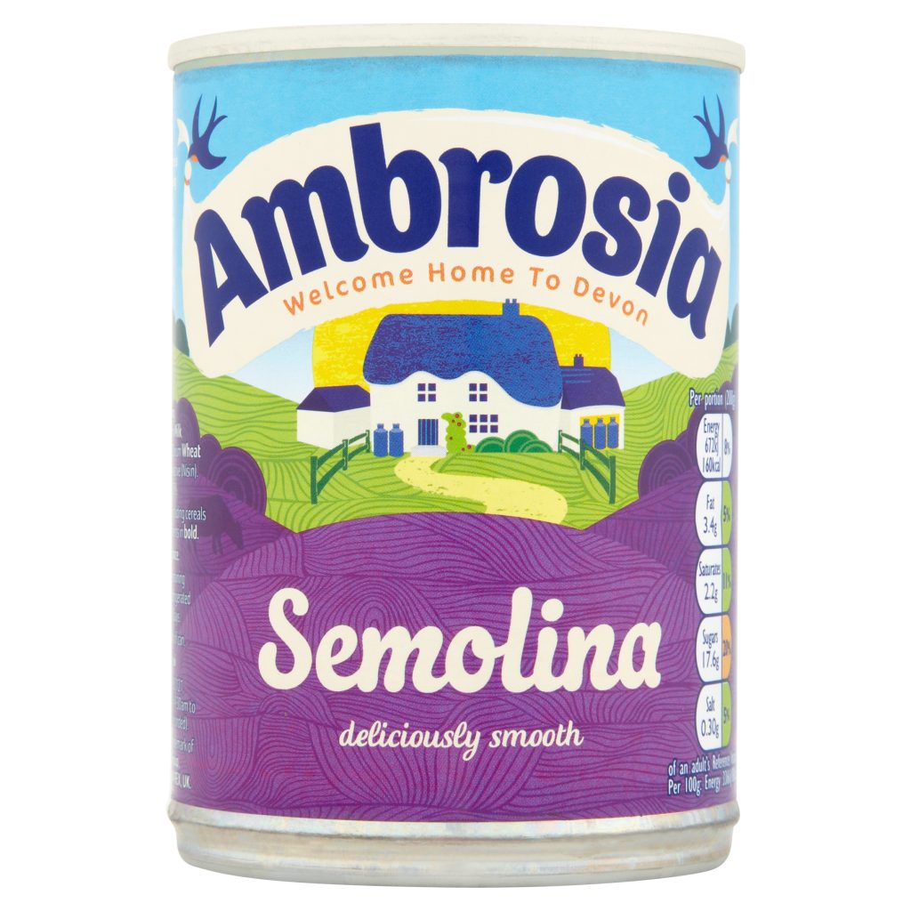 Ambrosia Semolina 400g pack shot
