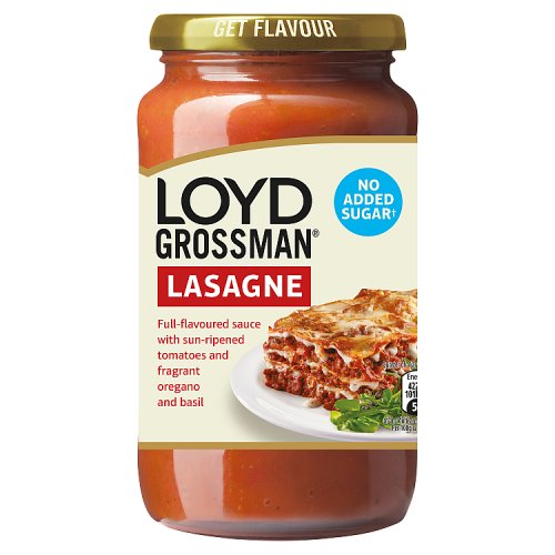 Loyd Grossman No Added Sugar Red Lasagne Sauce 440g pack shot