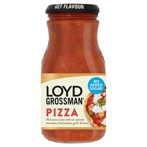 Loyd Grossman Tomato Basil Oregano Pizza Topping 350g pack shot
