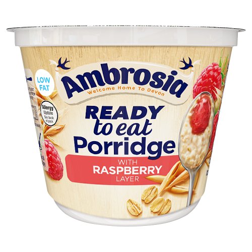 Ambrosia Porridge Pot Raspberry Ready To Eat 210g pack shot