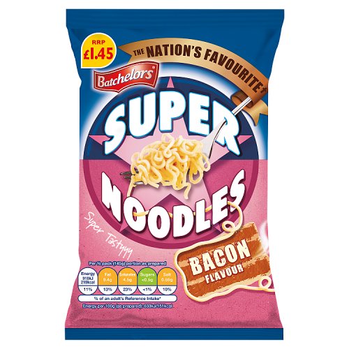 Batchelors Super Noodles Bacon PM £1.45 90g pack shot