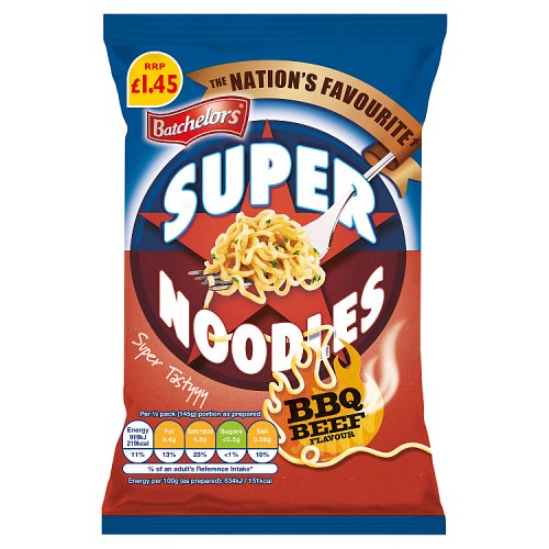 Batchelors Super Noodles BBQ PM £1.45 90g pack shot