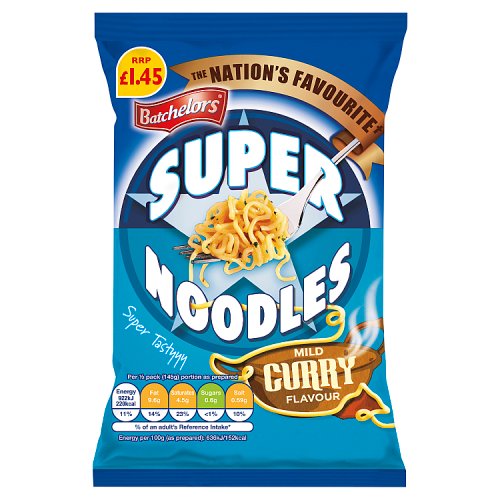 Batchelors Super Noodles Mild Curry PM £1.45 90g pack shot
