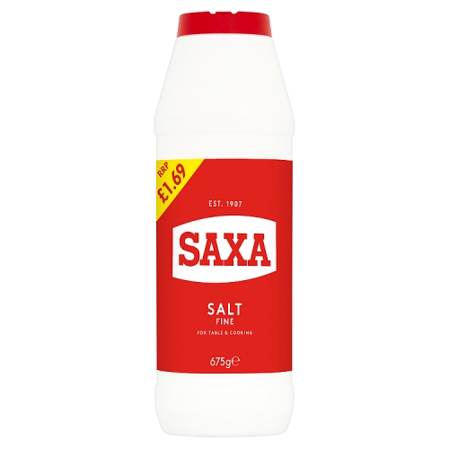 Saxa Table Salt 675g PMP pack shot