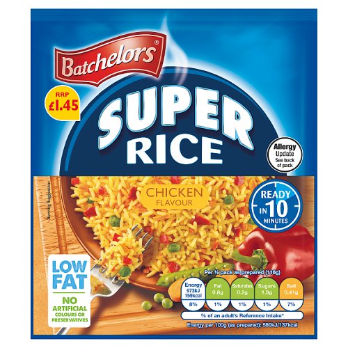 Batchelors Super Rice Chicken PM £1.45 90g pack shot