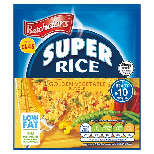 Batchelors Super Rice Gold PM £1.45 90g pack shot