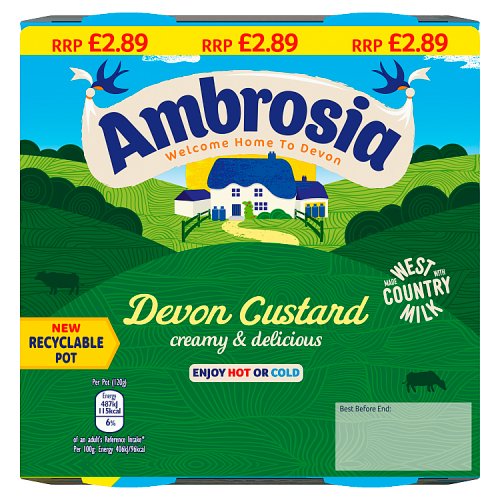 Ambrosia Custard (4 x 120g) PM £2.89 pack shot