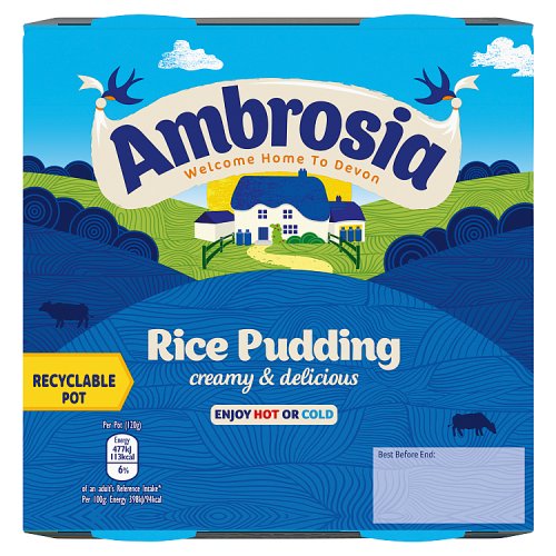 Ambrosia Rice Pudding (4 x 120g) pack shot