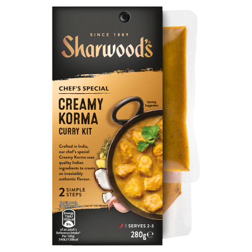 Sharwood's Korma Curry Sauce Kit 280g pack shot