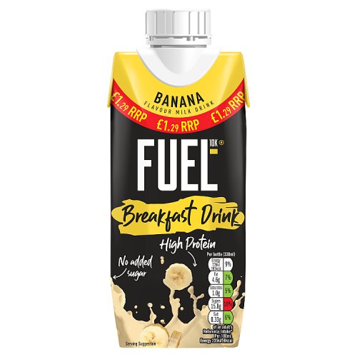 FUEL 10K Breakfast Drink Banana 330ml PMP pack shot