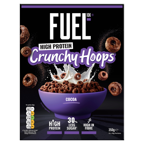 Fuel10k Chocolate Multigrain Hoops 350g pack shot
