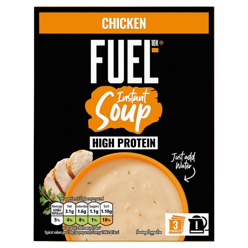 Fuel10k Chicken Instant Cup Soup 73g pack shot