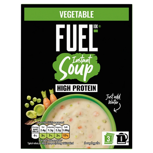 Fuel10k Vegetable Instant Cup Soup 65g pack shot