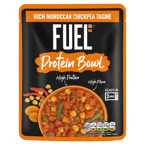 Fuel10K High Protein Moroccan Chickpea Tagine Microwave Pouch 220g pack shot