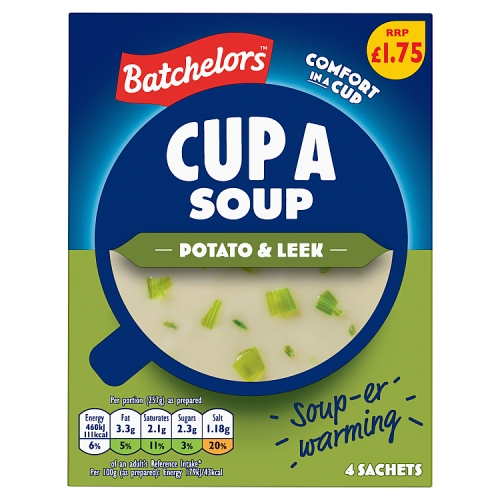 Batchelors Cup a Soup Potato & Leek PM £1.75 107g pack shot