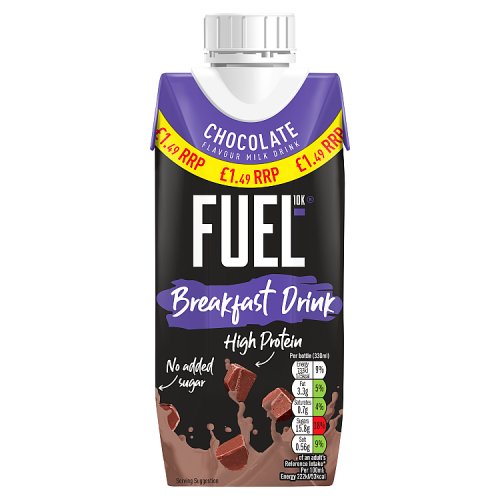 FUEL10K Breakfast Drink Chocolate PM £1.49 330ml pack shot
