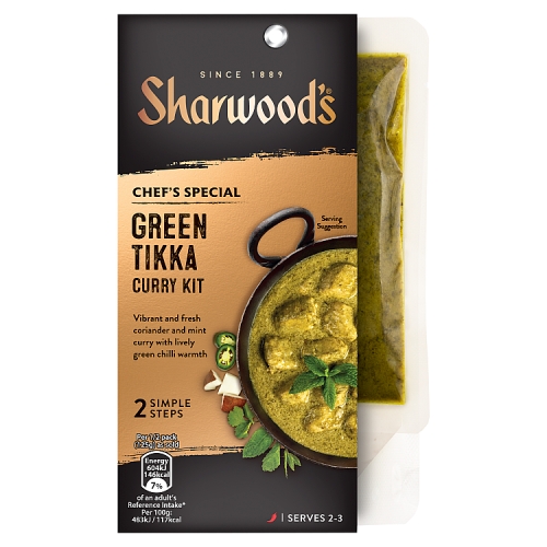Sharwoods Green Tikka Curry Sauce Kit 250g pack shot