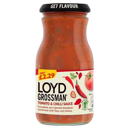 Loyd Grossman Tomato & Chilli PM £2.29 350g pack shot