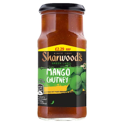 Sharwoods Green Label Mango Chutney PM £2.29 227g pack shot
