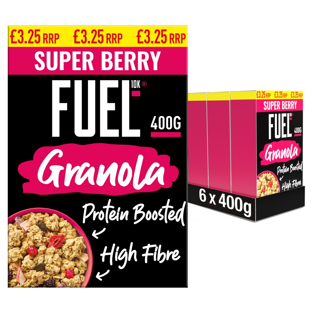 Fuel10k Berry Granola 400g PMP pack shot