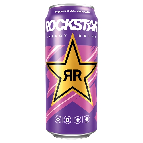 Rockstar Punched Tropical Guava Energy Drink 500ml pack shot