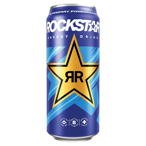 Rockstar XDurance Blueberry Pomegranate Energy Drink 500ml pack shot