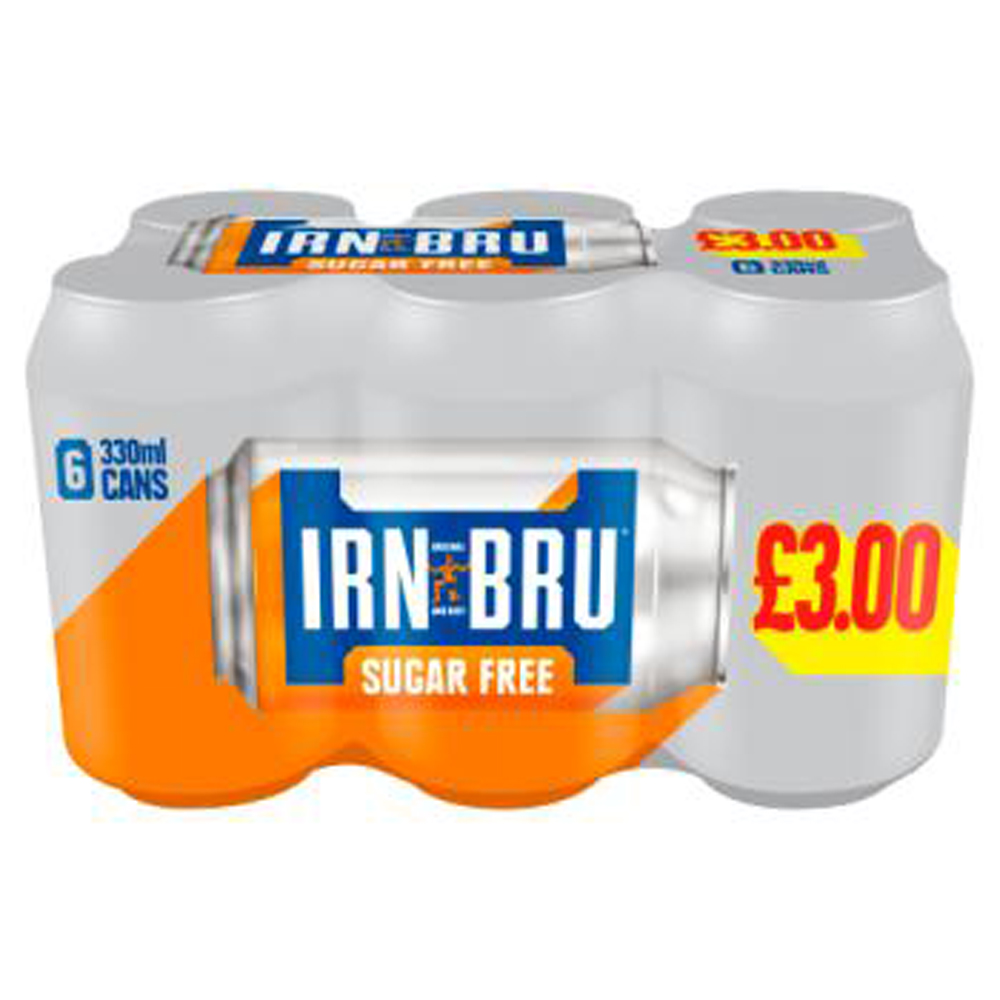 Irn Bru Sugar Free PM £3 6pk (6 x 330ml) pack shot