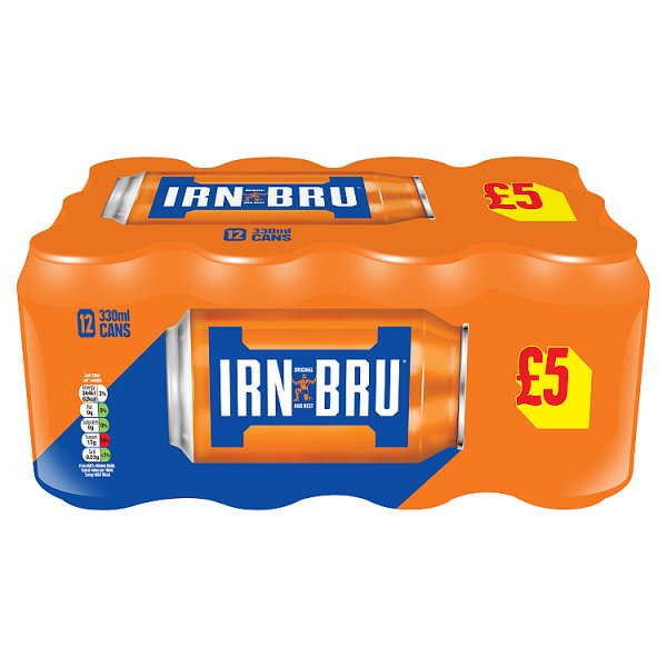 Irn Bru Regular 12pk (12 x 330ml) PMP pack shot