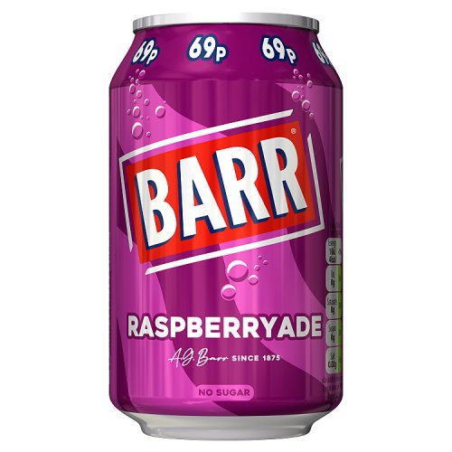 Barr Raspberryade PM 69p 330ml pack shot