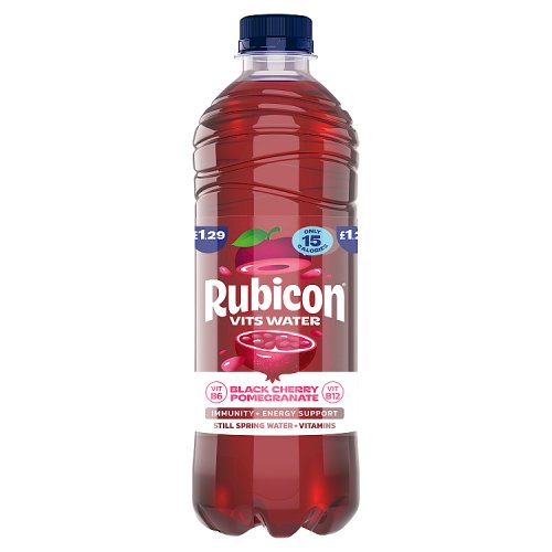 Rubicon Spring Vits Still Black Cherry Pomegranate 500ml PMP pack shot