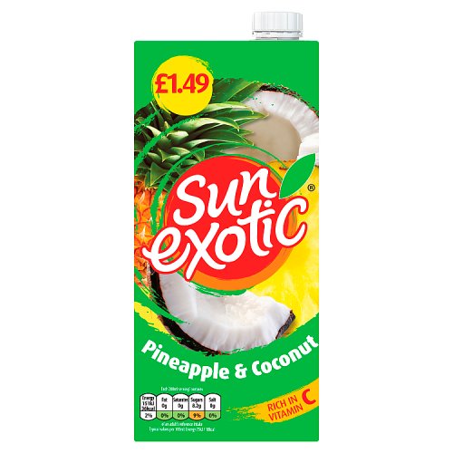 Sun Exotic Pineapple & Coconut Still PM £1.49 1Ltr pack shot