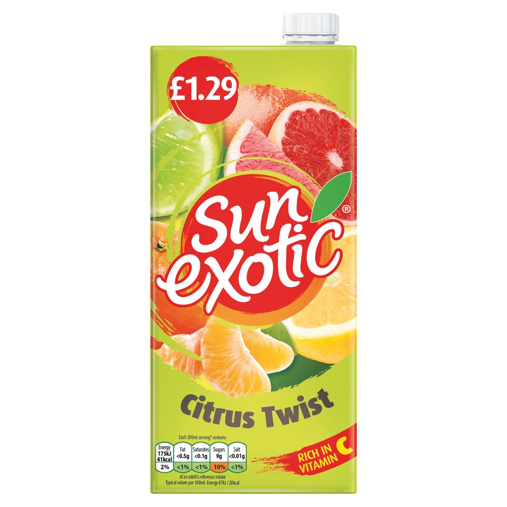 Sun Exotic Citrus Twist Still PM £1.49 1Ltr pack shot