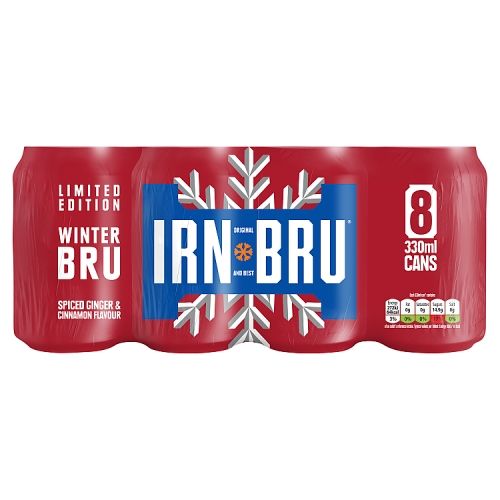 Irn Bru Winter Bru 8pk (8 x 330ml) pack shot