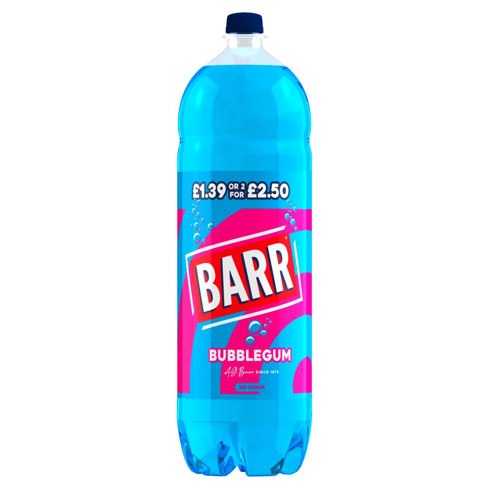 Barr Bubblegum /2f£2.50 PM £1.39 2Ltr pack shot