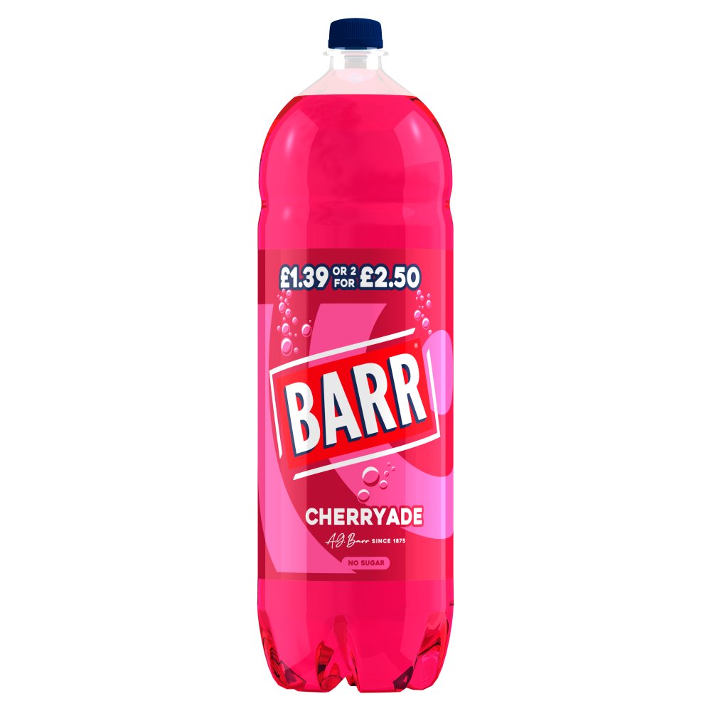 Barr Cherryade /2f£2.50 PM £1.39 2Ltr pack shot