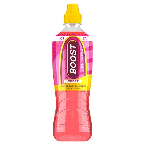Boost Sport Raspberry & Mango PM £1 500ml pack shot