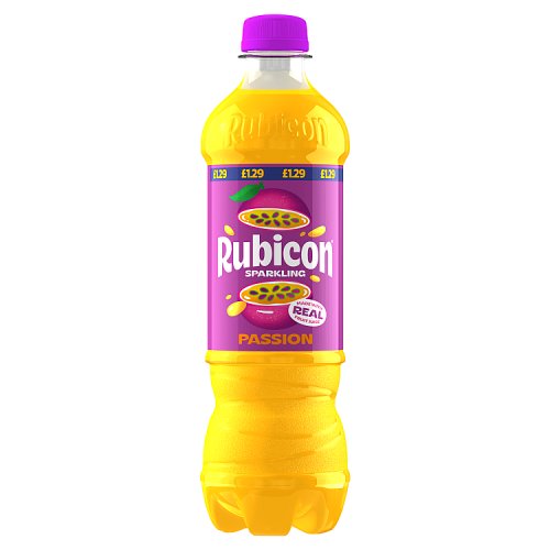 Rubicon Sparkling Passion Fruit PM £1.29 500ml pack shot
