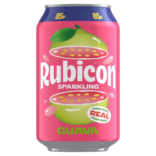 Rubicon Sparkling Guava PM 85p 330ml pack shot