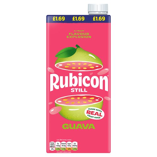 Rubicon Still Guava PM £1.69 1Ltr pack shot