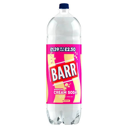 Barr Cream Soda /2f£2.50 PM £1.39 2Ltr pack shot