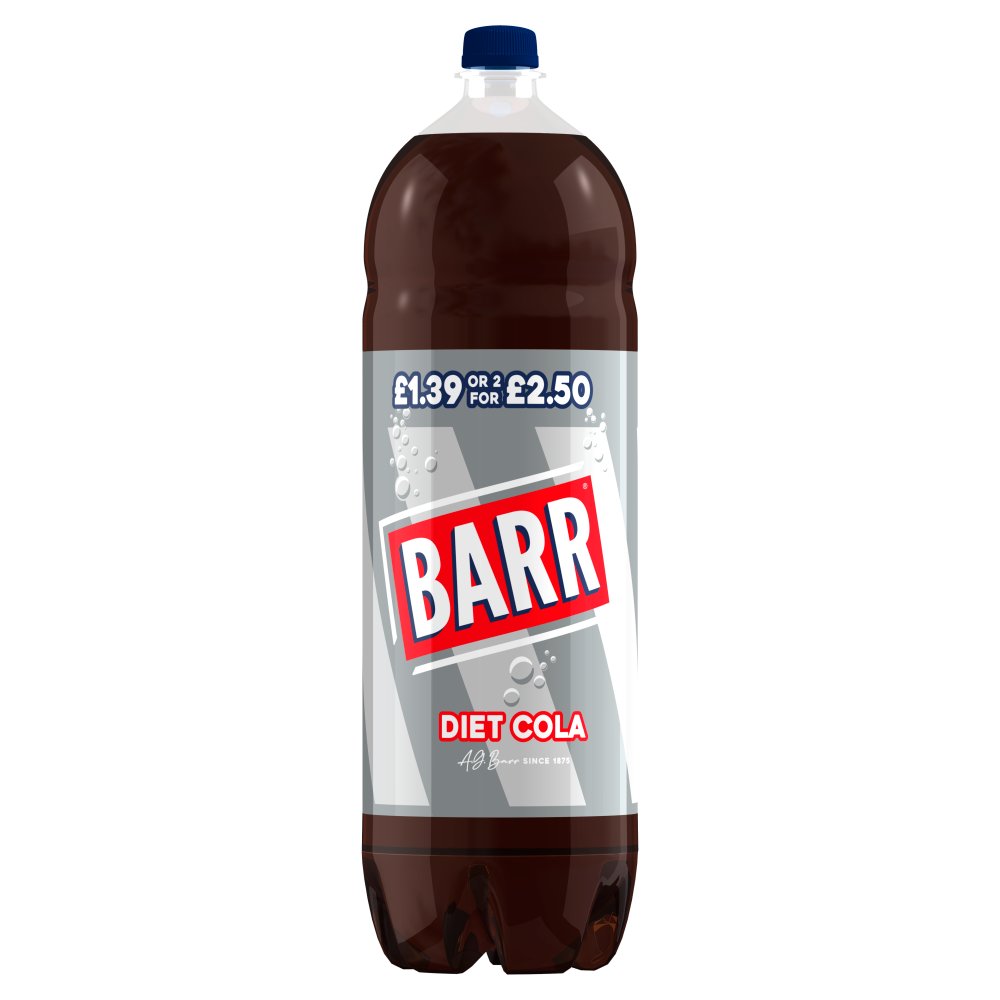 Barr Diet Cola /2f£2.50 PM £1.39 2Ltr pack shot
