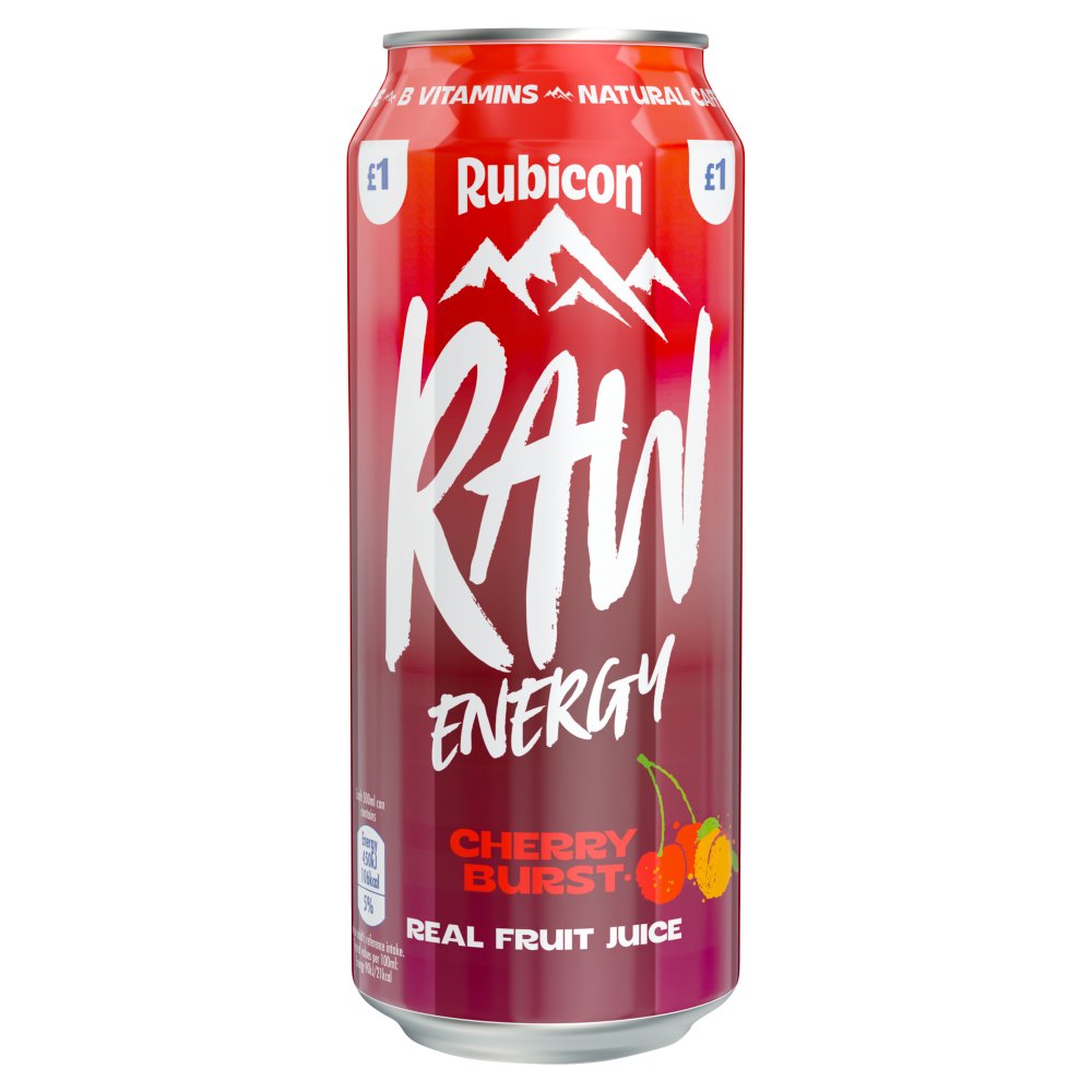 Rubicon Raw Energy Cherry Burst 500ml PMP pack shot