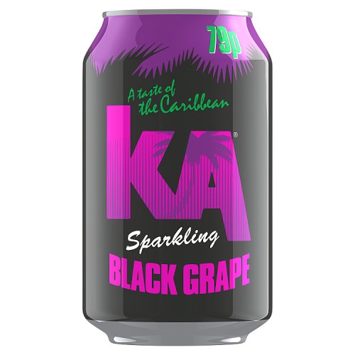 Ka Sparkling Black Grape PM 79p 330ml pack shot