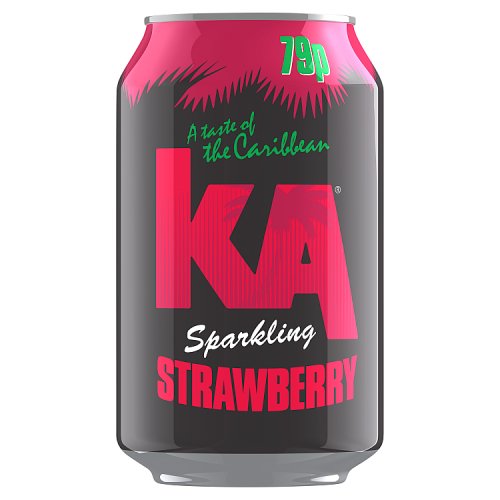 Ka Sparkling Strawberry PM 79p 330ml pack shot