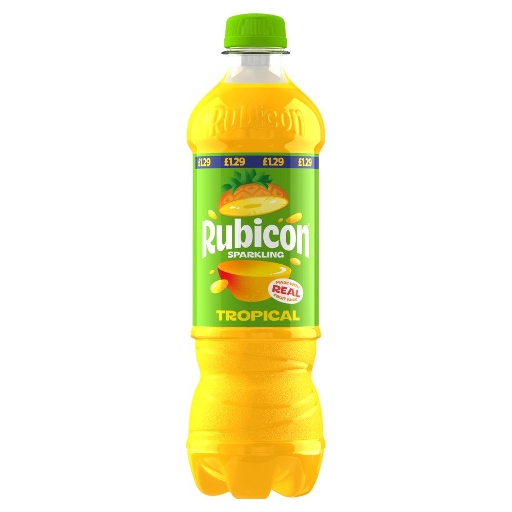 Rubicon Sparkling Tropical PM £1.29 500ml pack shot