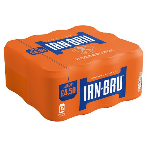 Irn Bru Regular 12pk (12 x 330ml) PMP pack shot