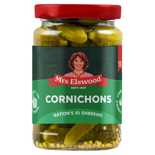 Mrs Elswood Cornichons 215G pack shot