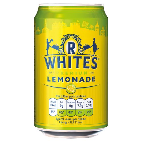 R Whites Lemonade 330ml pack shot