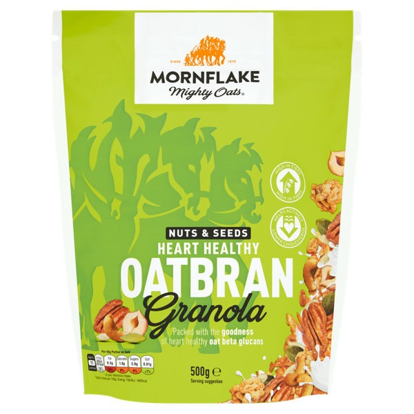 Mornflake Nut & Seed Oatbran Granola Pouch 500g pack shot